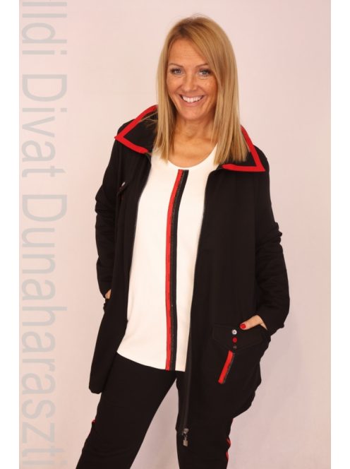 ViaVia Fekete-Piros Köves Háromrészes Szett-48