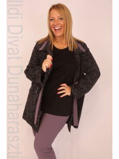 ViaVia Szürke-Lila Szövetkabátos Háromrészes Szett