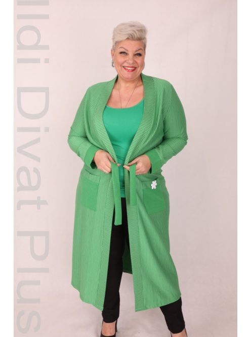 Darkwin Zöld Csíkos Mayar Kardigán