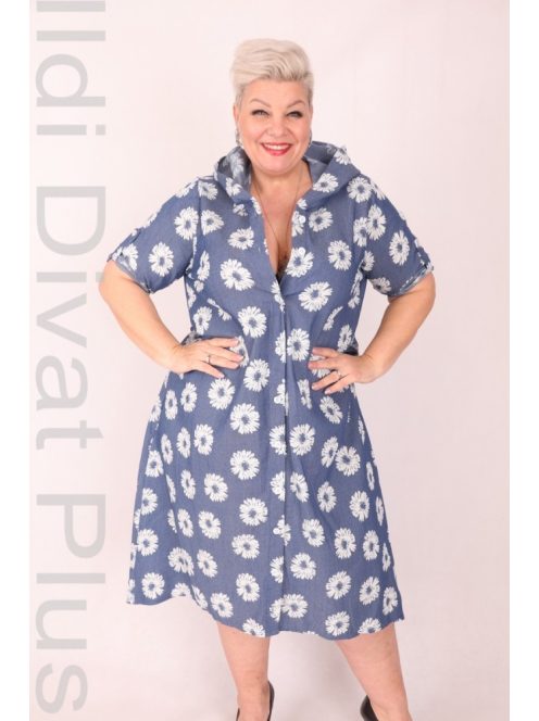 Darkwin Kék Virágos Alev Ruha