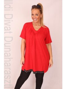 Sinyora V Nyakú Piros Zoé Tunika