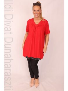 Sinyora V Nyakú Piros Zoé Tunika