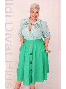 Kapris Zöld-Fehér Csíkos Hímzett Ing