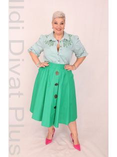 Kapris Zöld-Fehér Csíkos Hímzett Ing