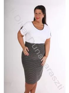 Trynite fekete-fehér-arany csíkos ruha