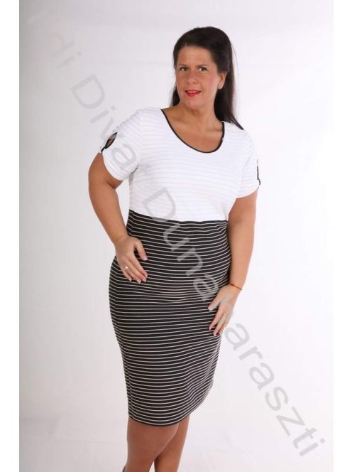 Trynite fekete-fehér-arany csíkos ruha