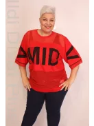 Maxlive Piros Neccbetétes Felső