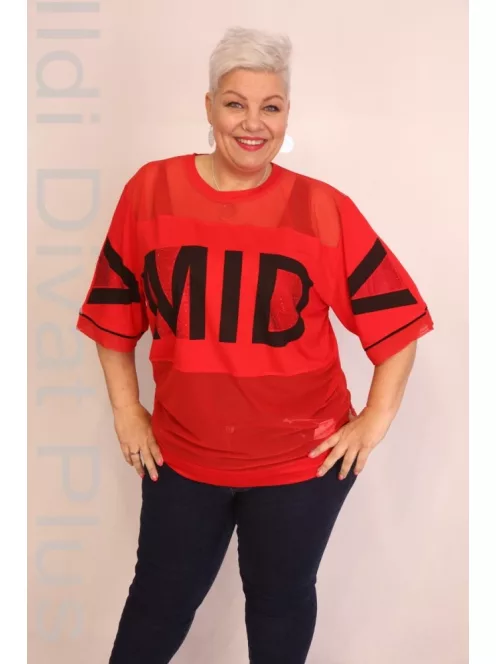 Maxlive Piros Neccbetétes Felső