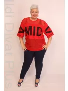 Maxlive Piros Neccbetétes Felső