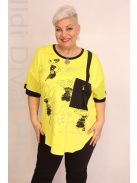 Maxlive Sárga-Fekete Zsebes Köves Tunika