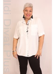 Gemko Fehér Hátán Mintás Blúz