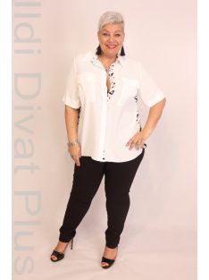 Gemko Fehér Hátán Mintás Blúz