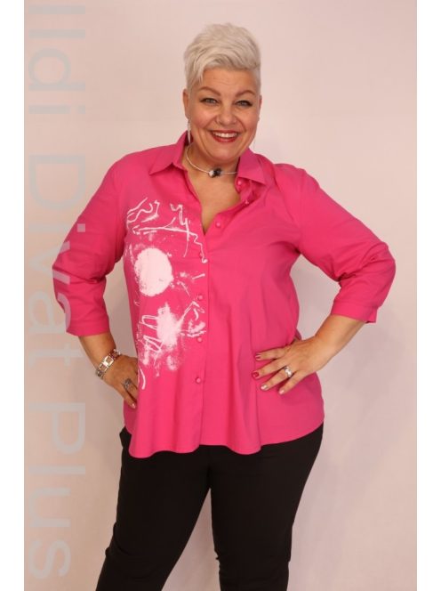 Gemko Pink Fehér Mintás Ing