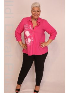 Gemko Pink Fehér Mintás Ing