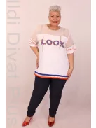 Maxlive Fehér Look Feliratos Tunika