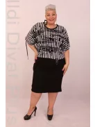 Maxlive Fekete Csíkos Kétrészes Ruha