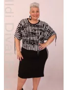 Maxlive Fekete Csíkos Kétrészes Ruha