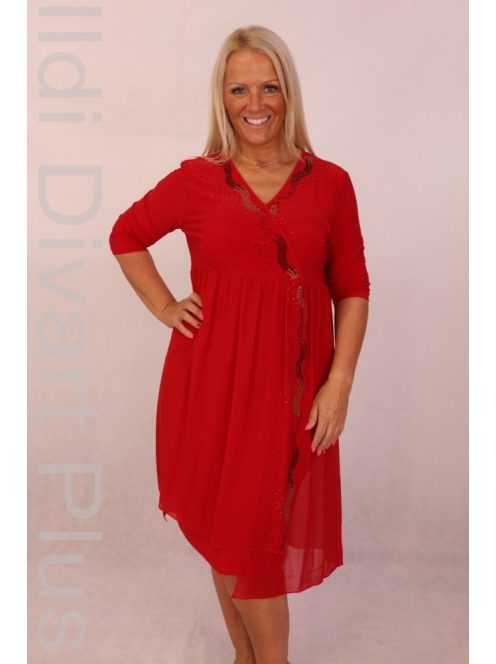 Baroslis Vörös Köves Muszlin Ruha