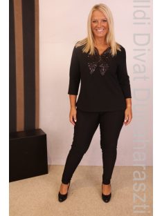 Darkwin Fekete Csillogós Masnis Felső