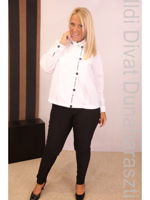 Darkwin Fehér Fekete Gombos Ing