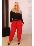 Darkwin Piros Gumis Derekú Nadrág-2