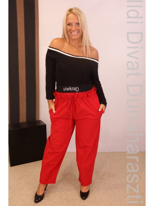 Darkwin Piros Gumis Derekú Nadrág-2