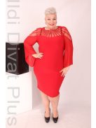 Verda bordó flitteres ruha