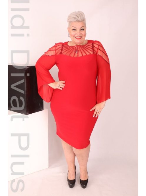 Verda bordó flitteres ruha