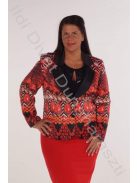 NJK mintás alkalmi blézer piros mintás - 46