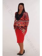 NJK mintás alkalmi blézer piros mintás - 46