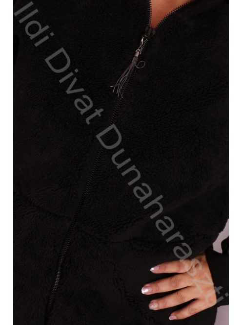 Rita-Fink Fekete Zsebes Szőrős Kabát