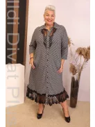 Darkwin Mintás Csipkés Ruha-2