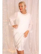 Halisdogán Fehér Köves Muszlin Ruha-46