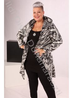 Luizza Fekete-Fehér Kapucnis Kardigán