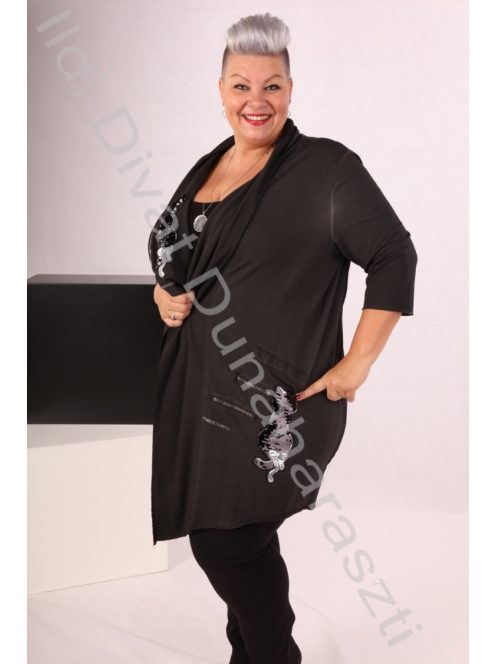 Luizza Fekete Cicás Kardigán