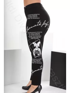 MAGS Fekete-Fehér Írásos Leggings