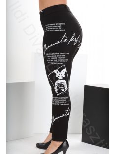 MAGS Fekete-Fehér Írásos Leggings