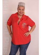 Darkwin Korall Felül Gombos Blúz