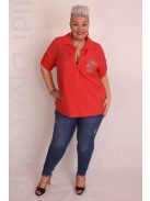 Darkwin Korall Felül Gombos Blúz