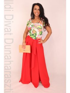 Envy Trópusi Mintás V Fodros Felső