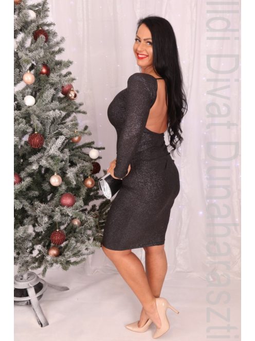 Envy Ezüst-Fekete Hátul Nyitott Ruha