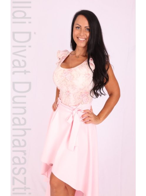 Envy Barokkmintás Dekoltált Fodros Vállú Body