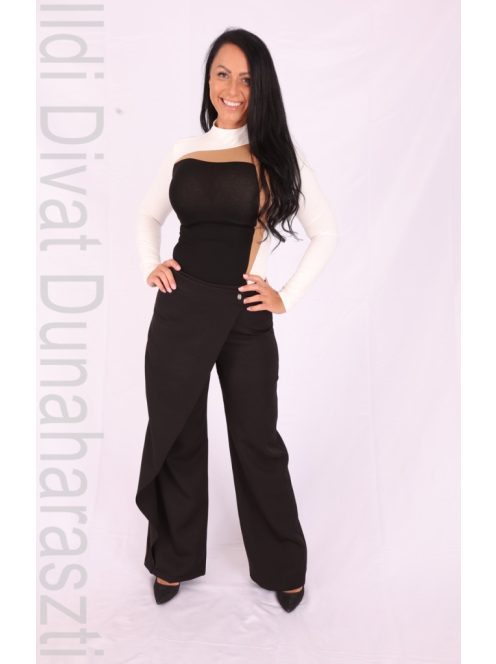 Envy Ekrü-Fekete-Barna Asszimetrikus Body