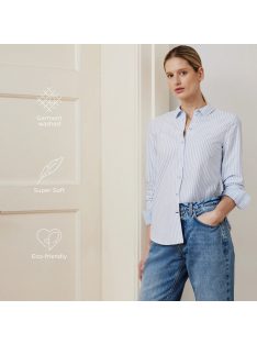 Eterna Kék-Fehér Csíkos Vella Ing