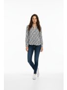 Eterna Fehér-Szürke Mintás Biloba Ing