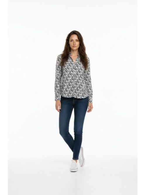 Eterna Fehér-Szürke Mintás Biloba Ing