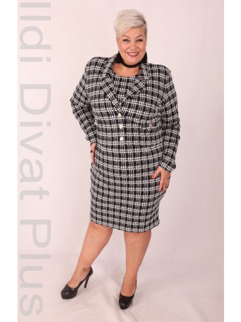 Frank Lyman Fekete-Fehér Mintás Blézer