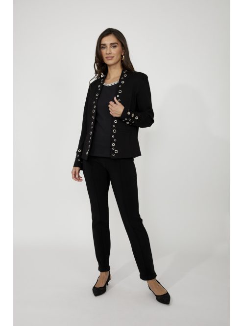 Frank Lyman Formal Fekete-Ezüst Blézer-XXL