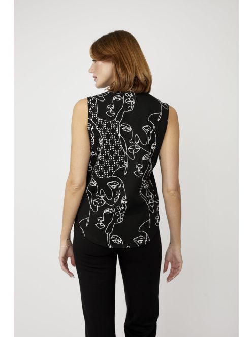 Frank Lyman Sleeveles Mintás Tunika