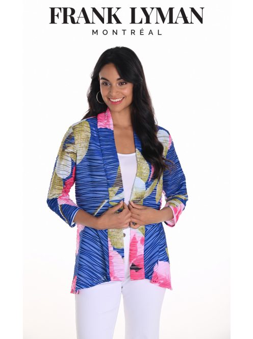 Frank Lyman Flamingo Kék-Pink Mintás Blézer